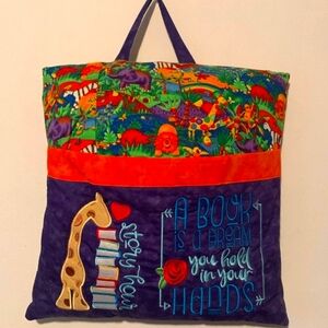 Handmade “Book” Pillow w/ Handle